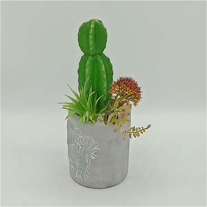 Fleur de cactus artificielle en ciment faite à la main, design réaliste, pour la décoration intérieure de la maison et des hôtels - Product Image 2