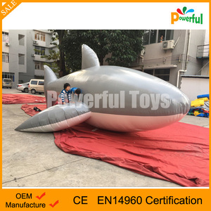 Accesorios para Películas, Tiburón Inflable Realista, Globo <span class=keywords><strong>de</strong></span> Pez <span class=keywords><strong>Ballena</strong></span> Inflable Gris Oscuro - Product Image 6
