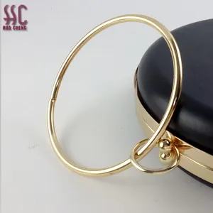 10cm diameter gold metal O ring for handbag metal handle for bag