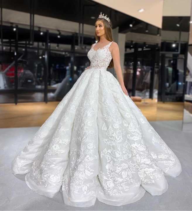 Vestido de noiva Lace And Tulle Bride Wedding Dress 2023 Princess Tube Top  Beading Wedding Gown Custom-made