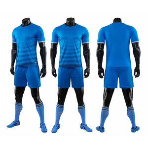 Wholesale cheap Top quality white blue Football clothes - Product Image 1