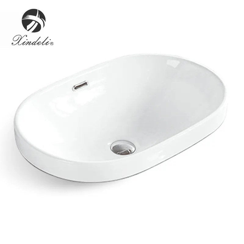 XDL-S1004 профессиональный белый Туалет полувстраиваемой Овальный уход за кожей лица керамика шкаф сосуда смеситель для раковины для ванной комнаты