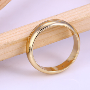 10564 Xuping 14k color oro clásico <span class=keywords><strong>anillo</strong></span> <span class=keywords><strong>de</strong></span> <span class=keywords><strong>casado</strong></span> con diseño sencillo para mujeres y hombres - Product Image 4