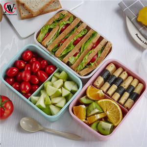 Boîte à Lunch naturelle 1l, boîte étanche, paille de blé, micro-ondes vaisselle Bento, boîte biodégradable, natte - Product Image 2