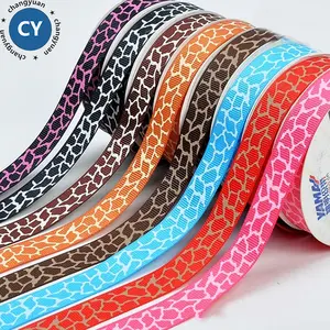 الجملة 1 بوصة الحيوان ليوبارد المطبوعة Grosgrain الشريط ل فيونكات شعر التعادل