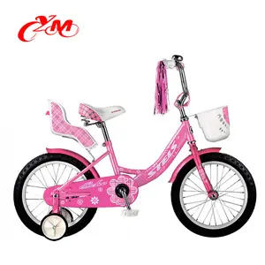 Belle 12 pouces pas cher prix enfants petit vélo/Rose dessin animé enfants vélo avec frein à pied/CE enfants vélo avec siège de poupée