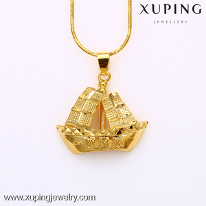 Xuping mode gold 24 K segelboot glück anhänger für männer - Product Image 2