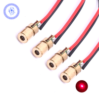 Lasers à Diode rouge 650nm, Module de Mini points à tête rouge 6mm 5V 5mW, 2 pièces