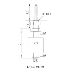 Interruptor de flotador magnético de control de nivel de agua eléctrico de acero inoxidable de montaje superior M10 M12 con alta temperatura y alto voltaje - Product Image 5
