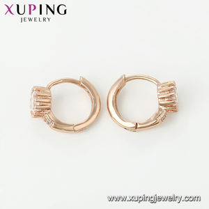 96216 xuping doppio bianco di pietra placcato oro <span class=keywords><strong>orecchini</strong></span> ad anello <span class=keywords><strong>per</strong></span> i <span class=keywords><strong>bambini</strong></span> - Product Image 5