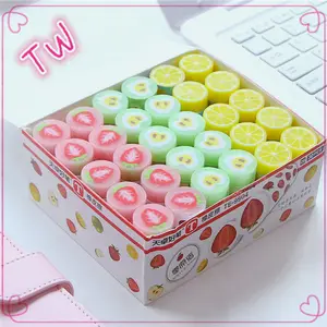 Office & School Supplies stationery 3d lovely Environmental cute fruit shaped pencil rubber eraser 154