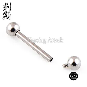 G23 Titanium Internally Threaded Tongue Barbell Tongue Ring