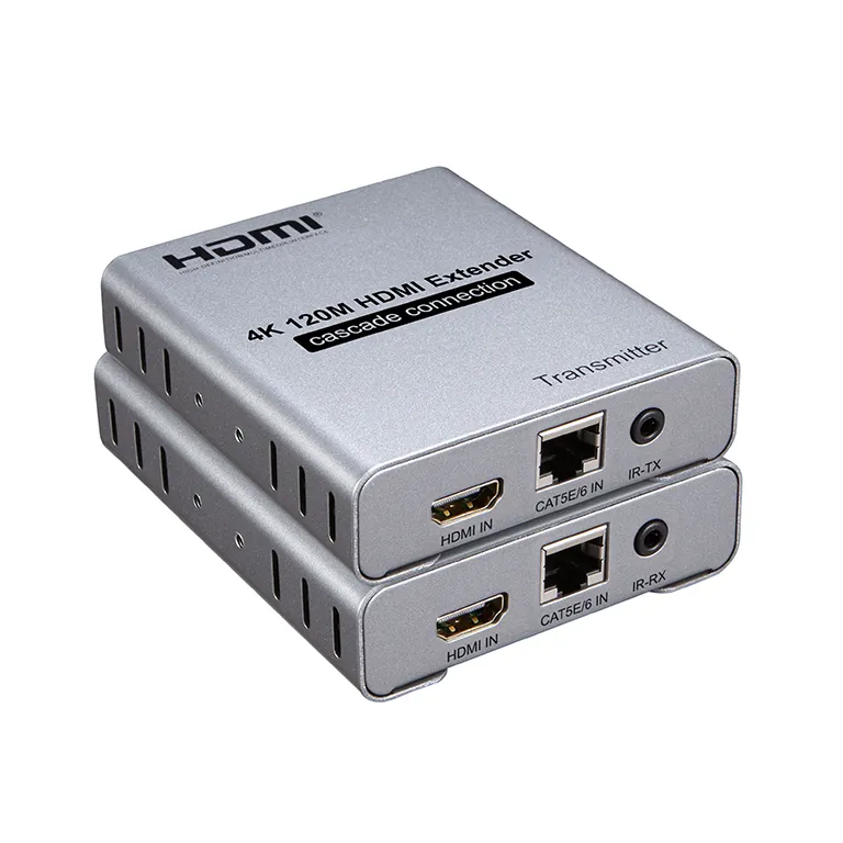 4K HDMI 120m מאריך HDMI extender 120M עם IR לולאה מפל