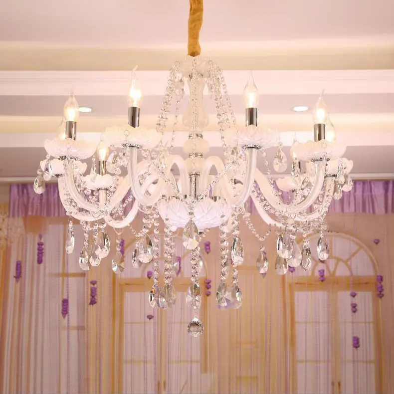 Wholesale Price designer luxurious hanging lighting modern fabric pendant light Crystal Chandelier