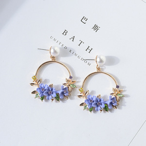 Nuovi <span class=keywords><strong>Orecchini</strong></span> Primaverili ed Estivi in Argilla Morbida Colorata a Forma di Ciliegia con Strass, Anello in Pizzo e <span class=keywords><strong>Orecchini</strong></span> di Perle, Modelli Esplosivi - Product Image 3