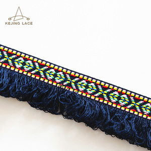 Frange di nappine corte in poliestere da 3cm per decorazioni all'ingrosso - Product Image 3
