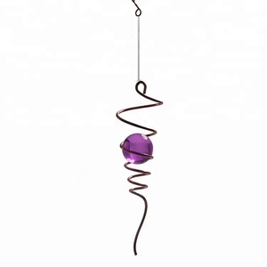 Campana de viento clásica con cola de Metal para decoración de jardín, Carrillón de viento con gancho en espiral