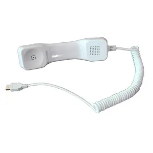 Made of special ABS/PC material usb interface coil cord telephone handset