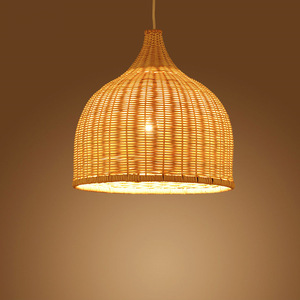 Lampadario in Rattan Fatto <span class=keywords><strong>a</strong></span> Mano Design Asiatico Illuminazione in Bambù Lampada <span class=keywords><strong>a</strong></span> Sospensione in Vimini Naturale per Ristorante Hotel Villa - Product Image 2