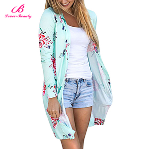 Al por mayor S-3XL <span class=keywords><strong>Womens</strong></span> Boho irregular de manga larga abrigo kimono <span class=keywords><strong>cardigans</strong></span> casual coverup tops Outwear - Product Image 2