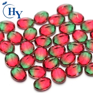 Sản Phẩm Mới Đặc Biệt Lỏng Tổng Hợp 5*7Mm Hình Bầu Dục Cắt Dưa Hấu Hỗn Hợp Màu Sắc Thủy Tinh Đá Quý Tourmaline - Product Image 6