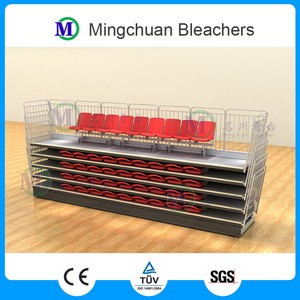 Gradins télescopiques de célébration <span class=keywords><strong>MCTB</strong></span>-302R avec sièges pliants de luxe, gradins de gymnase intérieurs, sièges pour spectateurs - Product Image 3