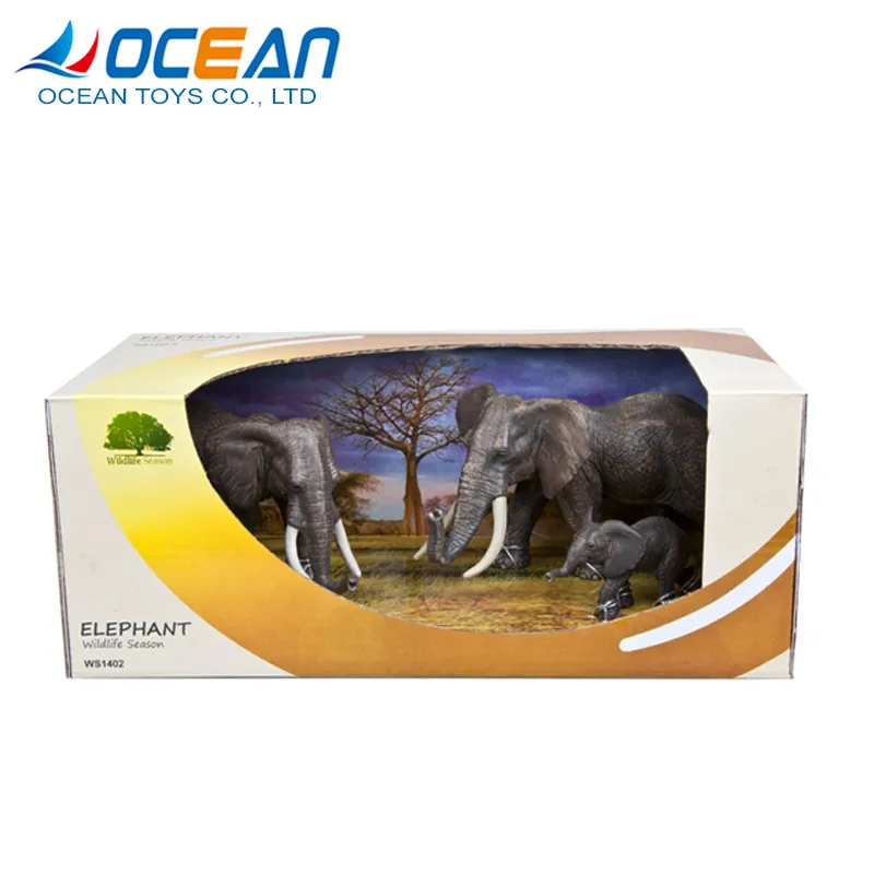 Plastic wild dier speelgoed olifant rubber speelgoed OC0213176