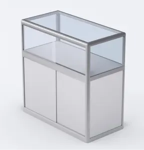 Vitrina de vidrio de aluminio