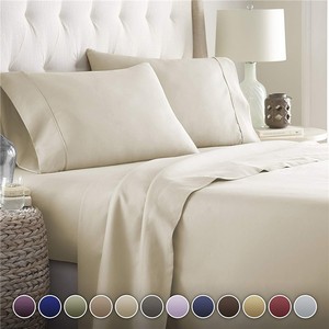 100% de bambú hoja de cama <span class=keywords><strong>king</strong></span> <span class=keywords><strong>size</strong></span>, barato Hotel funda nórdica, juego de cama de Bambú - Product Image 1