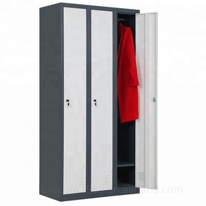 Prix bon marché Vente en gros Combinaison durable d'armoires en acier froid <span class=keywords><strong>Casier</strong></span> de salle de sport <span class=keywords><strong>Vestiaire</strong></span> du personnel Armoire métallique à 3 portes - Product Image 3