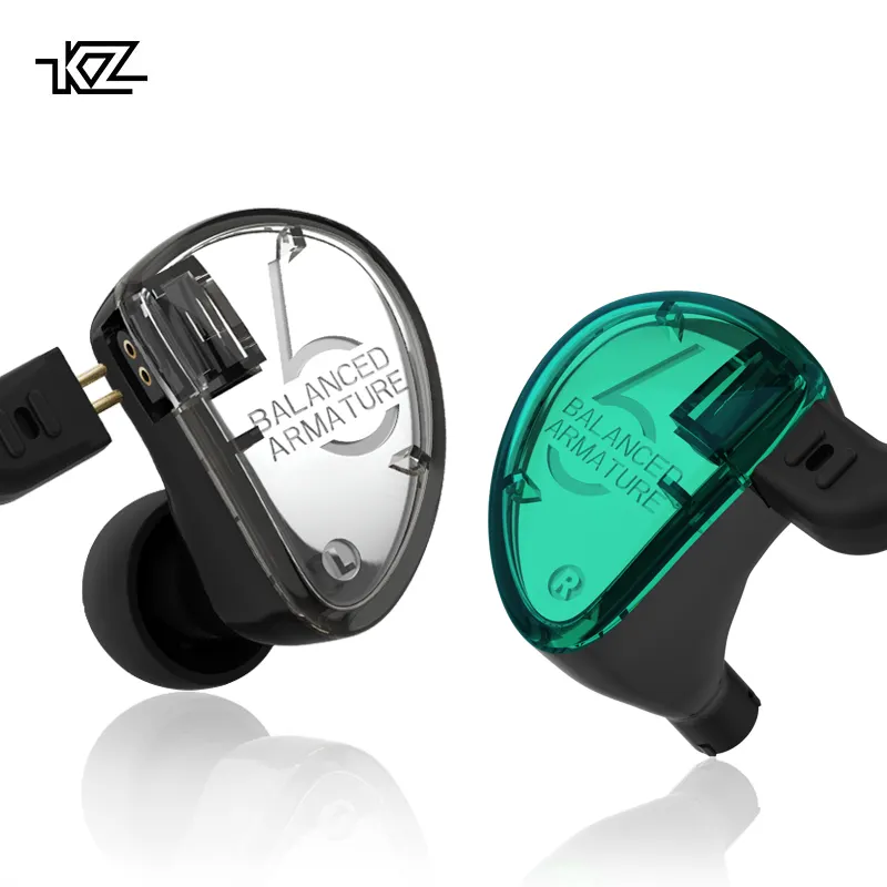 KZ AS06 3BA Balanced Armature Driver HIFI Bass In Ear Monitor Sport Headset Noise Cancelling Earbuds