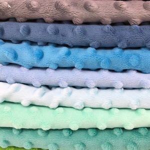 Minky Dimple Polka Dot Vải <span class=keywords><strong>Cuddle</strong></span> Mềm Bong Bóng Dot Polyester Ba Lan Vải Cho Chăn Em Bé Sử Dụng - Product Image 2