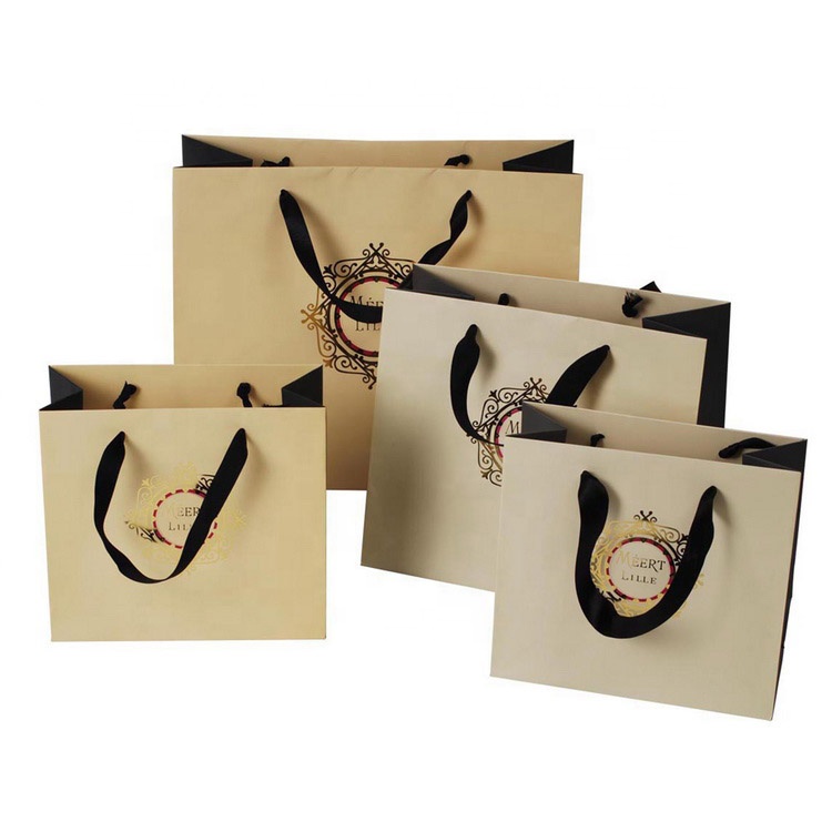 Custom Luxury Fancy Paper Shopping Bags Eco Friendly
