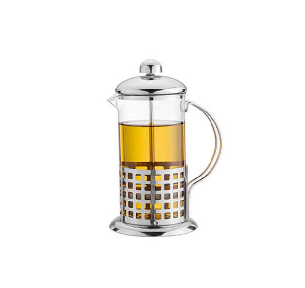 Haonai customized bulk french press stainless steel shock proof glass coffee maker
