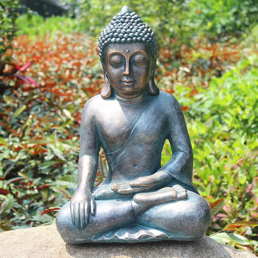 Fiber clay garden ornaments granite Buddha statues for sale