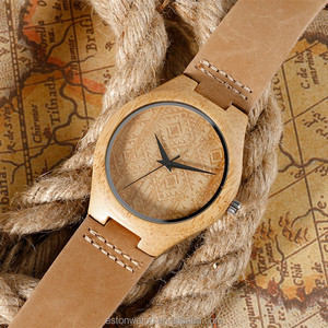 Estilo clásico para hombre correa <span class=keywords><strong>de</strong></span> reloj Logotipo <span class=keywords><strong>de</strong></span> madera reloj con movimiento <span class=keywords><strong>de</strong></span> Japón - Product Image 2
