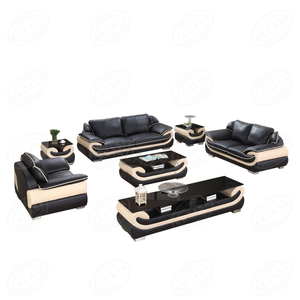 طقم أريكة جلدية لغرفة المعيشة، كنبة فاخرة، قائمة ماركات الأثاث، سوق صيني كبير - Product Image 6