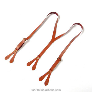 Bretelles à pinces en cuir de vache pour hommes - Product Image 5