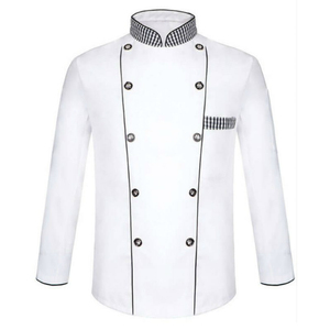 Di alta Qualità A Buon Mercato Maniche Lunghe Chef Vestiti Cappotto Uniforme <span class=keywords><strong>Da</strong></span> <span class=keywords><strong>Cucina</strong></span> Caffè <span class=keywords><strong>Giacca</strong></span> Cuoco - Product Image 1