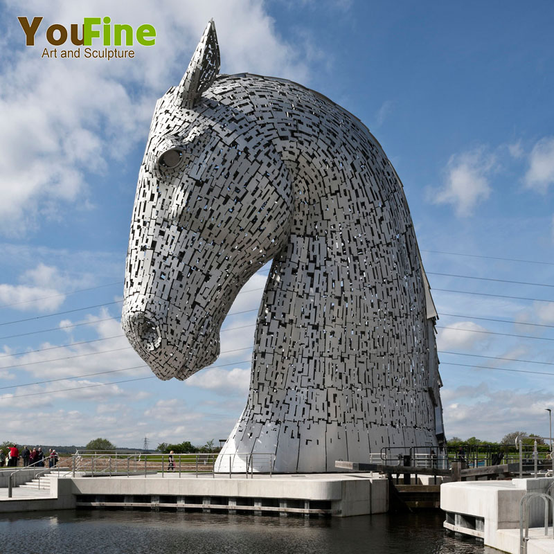 巨大なサイズの屋外シルバーステンレス鋼金属馬の頭の像| Alibaba.com