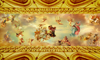 QA0214 Ihouse Designs de style classique européen, papier peint pour plafond, décoration d'église