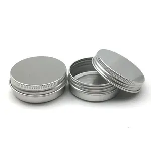 5g 10g 15g 30g 40g 50g 60g 100g 150g Aluminum Round Silver Aluminum Metal Tin with Screw Lids