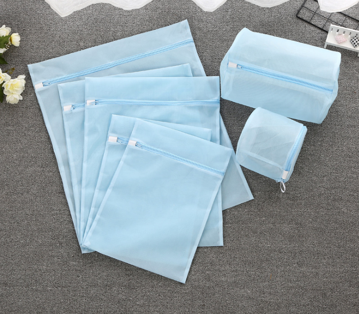 Hôpital jetable sacs à linge peut être adapté aux besoins du client 7 ensembles de sac de lavage de maille