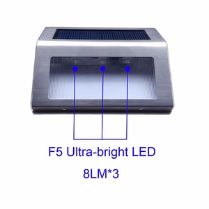 Lumière solaire LED étanche pour marche d'escalier de <span class=keywords><strong>jardin</strong></span>, montage mural, éclairage extérieur pour escalier, éclairage paysager - Product Image 3