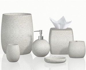 Luxury Modern High Quality New-fashioned Resin Six-piece Eco-Friendly Stocked JUEHENG Brand <strong>Bathroom</strong> <strong>Accessories</strong> <strong>Set</strong> Model - Product Image 2