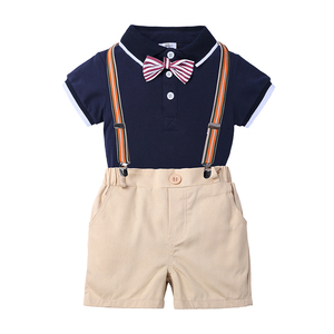 Set di Abbigliamento Estivo alla Moda per Bambini, Completo con Salopette per Primo Compleanno - Product Image 5