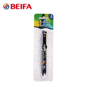 Beifa Multi Color Aangepaste Logo Scholieren Schrijven Tekening Gebruik Intrekbare Plastic Balpen