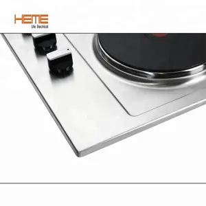 CE aço inoxidável controle lateral 4 queimadores fogão elétrico 60cm cooktop infravermelho