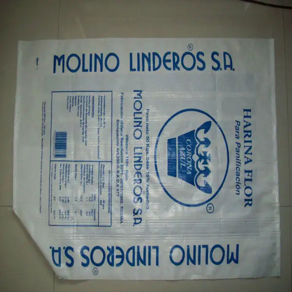 Bolsa tejida de polipropileno Natural inofensivo, para arroz de grano largo, orgánico, rojo, 25kg, 50kg, con papel de aluminio industrial