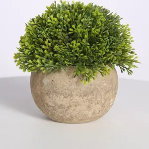 Best selling artificial small bonsai green round decorative plants for home decor